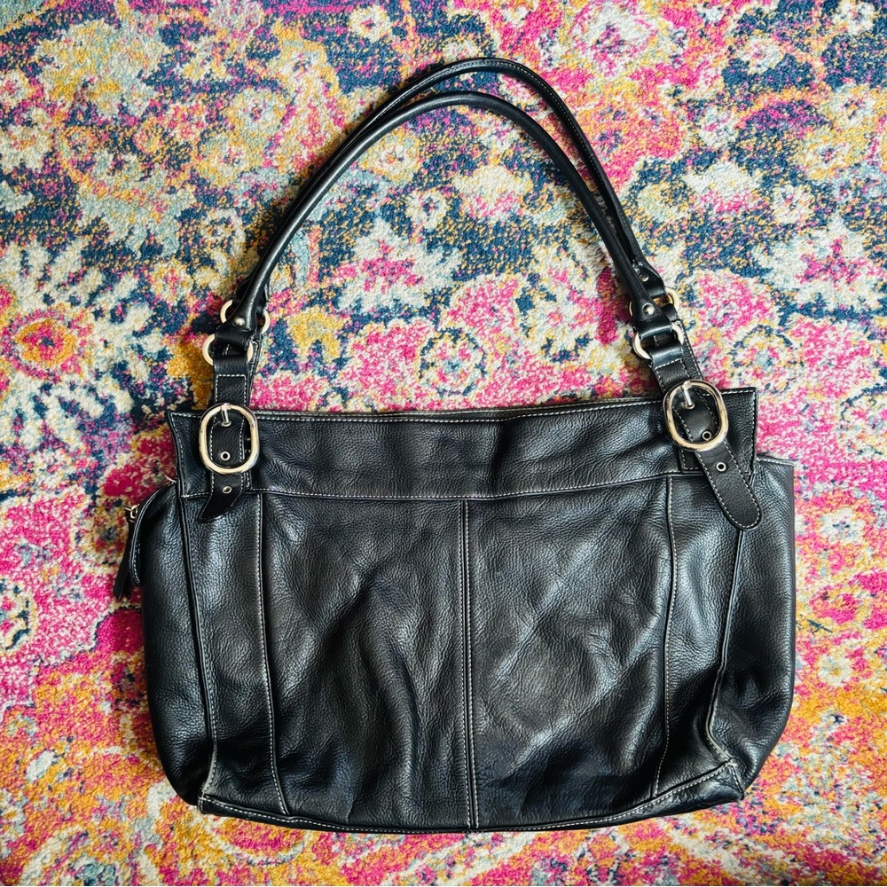 Tignanello Leather laptop briefcase shoulder bag